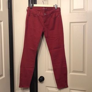 Lucky Brand Red Skinny Jean